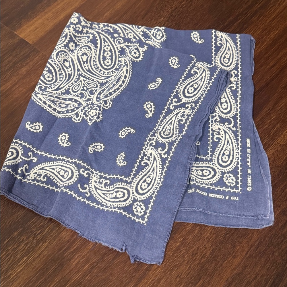 Blue Paisley Bandana